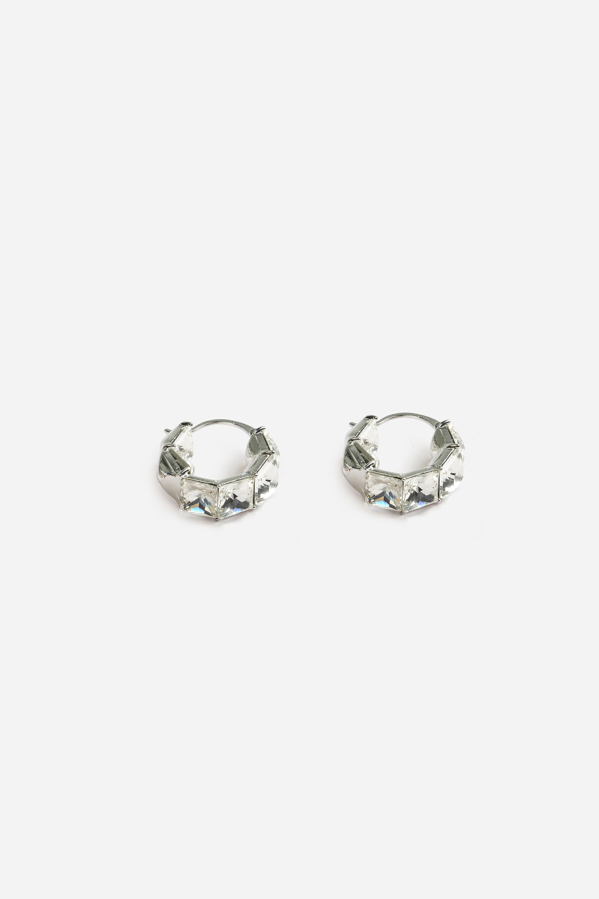 Silver Ferris Hoop Earrings, , image 2